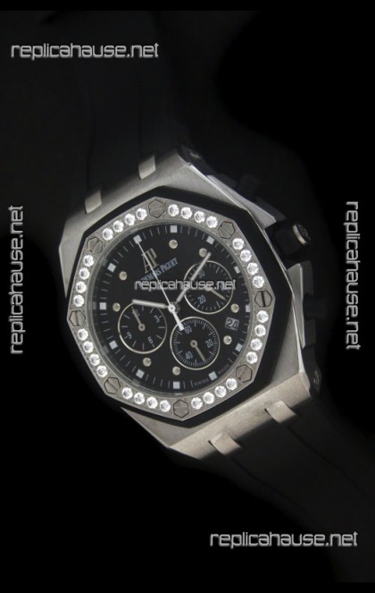 Audemars Piguet Royal Oak Offshore Lady Alinghi Swiss Watch in Black Dial