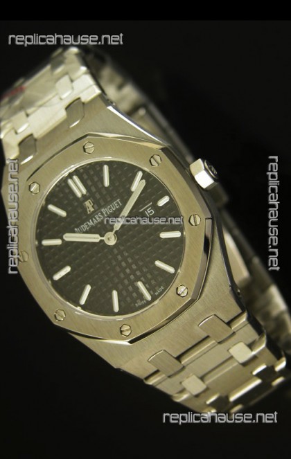 Audemars Piguet Royal Oak Ladies Black Dial 33MM - 1:1 Mirror Replica Edition