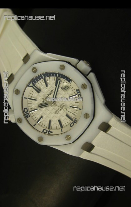 Audemars Piguet Royal Oak Diver White Ceramic - 1:1 Mirror Replica Watch