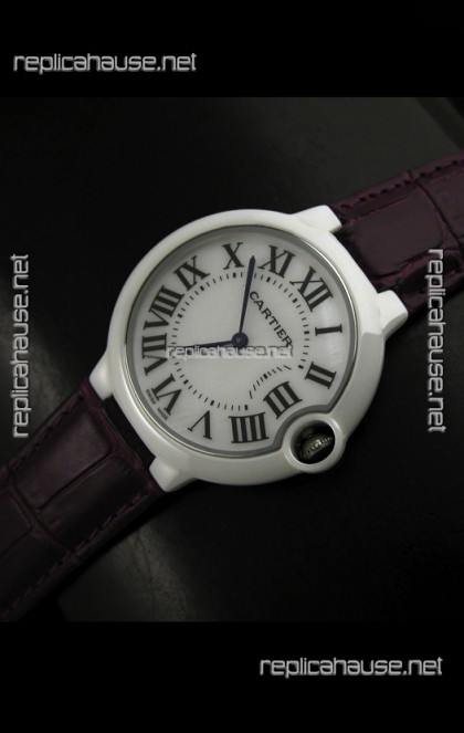 Cartier Ballon de Ladies Replica Watch in White Dial