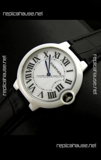 Cartier Ballon de Ladies Replica Watch in White Dial
