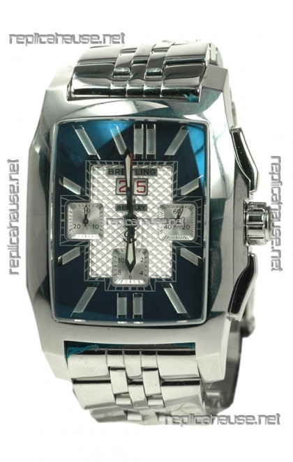Breitling For Bentley Swiss Flying B Chronograph Steel Watch in Blue Dial