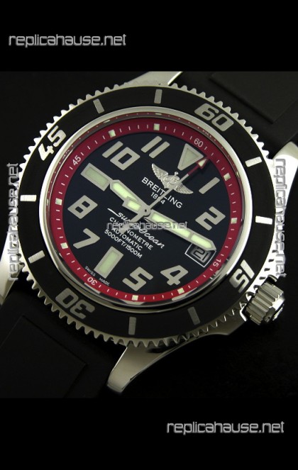 Breitling Superocean Swiss Replica Watch in Black Dial - Ultimate Mirror Replica