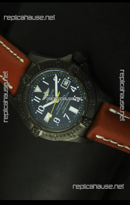 Breitling Seawolf PVD Coated Swiss Watch - Arabic Markers