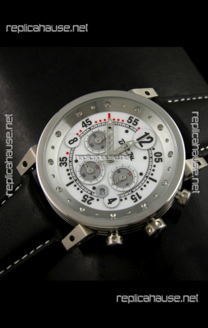 B.R.M.0011G6 Japanese Replica Quartz Watch in White Dial