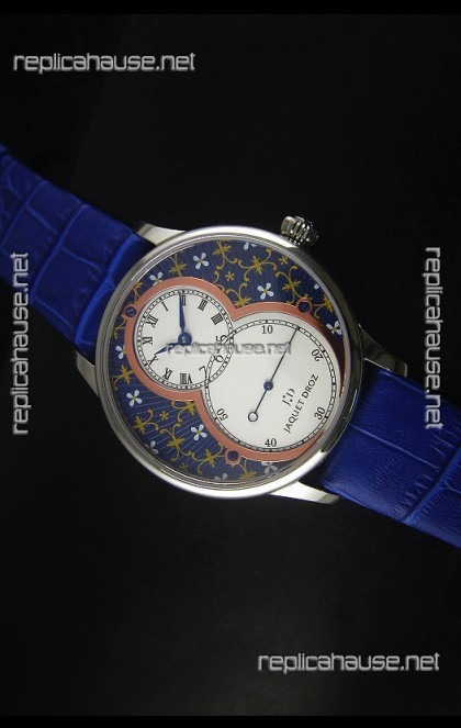 Jaquet Droz Grande Seconde Watch in Blue Grand Feu paillonné-enameled Dial