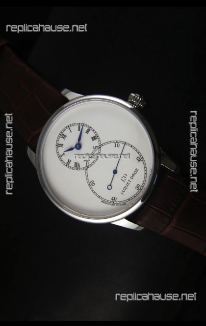 Jaquet Droz Grande Seconde Ivory Enamel Stainless Steel Case Watch in White Dial