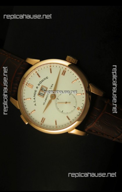 A.Lange & Sohne Reguliert Manual Handwind Watch in Pink Gold Case