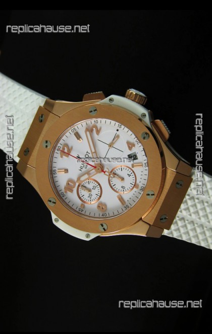 Hublot Big Bang Pink Gold Casing Swiss Watch 40MM - 1:1 Mirror Replica 