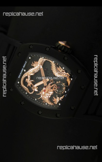 Richard Mille RM057 Tourbillon Jackie Chan Swiss Replica Watch in PVD Case