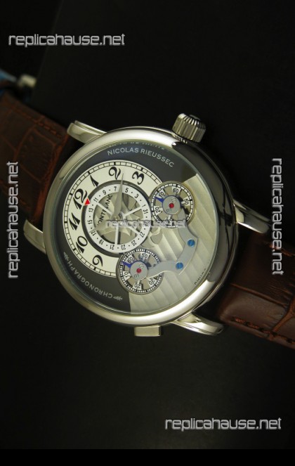 Mont Blanc Nicolas Riessec Stainless Steel Case in Grey Dial