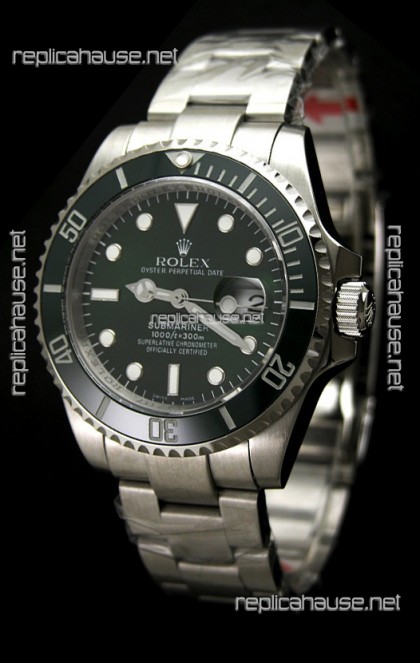 Rolex Submariner Swiss Replica Green Watch in Ceramic Bezel