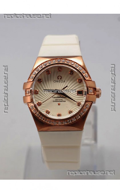 Omega Constellation Ladies Replica Watch - Quartz Movement - 35MM