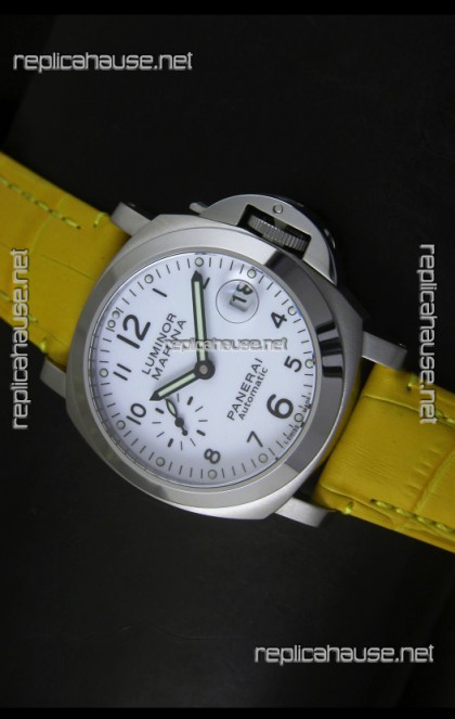 Panerai Luminor Marina PAM49 40MM Swiss Watch - Yellow Strap