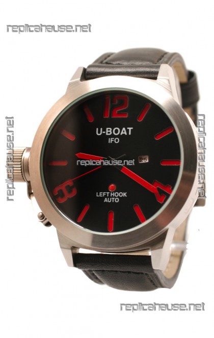 U-Boat Classico Japanese Replica Watch in Red Markers