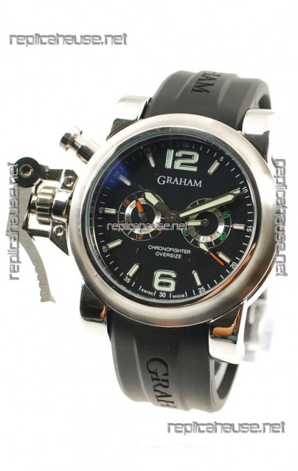 Graham Chronofighter Oversize Diver Japanese Replica Watch in Black Dial