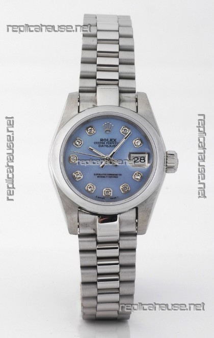 Rolex DateJust - Silver Lady's Swiss Replica Watch