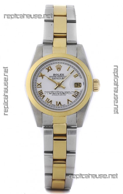 Rolex DateJust Two Tone Lady's Replica Watch