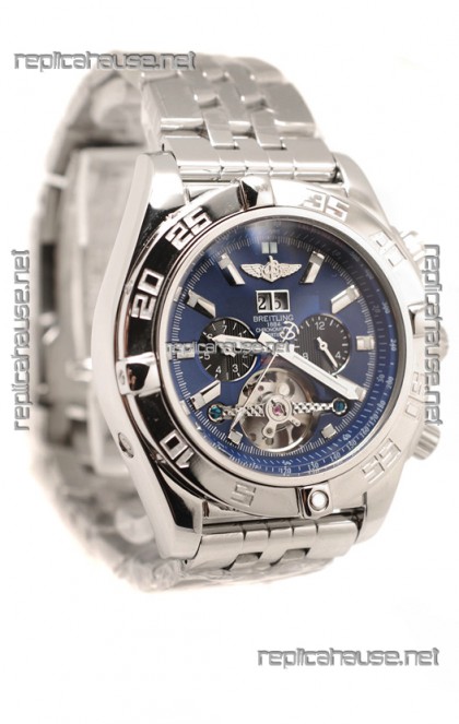 Breitling Chronograph Chronometre Replica Watch in Blue Dial