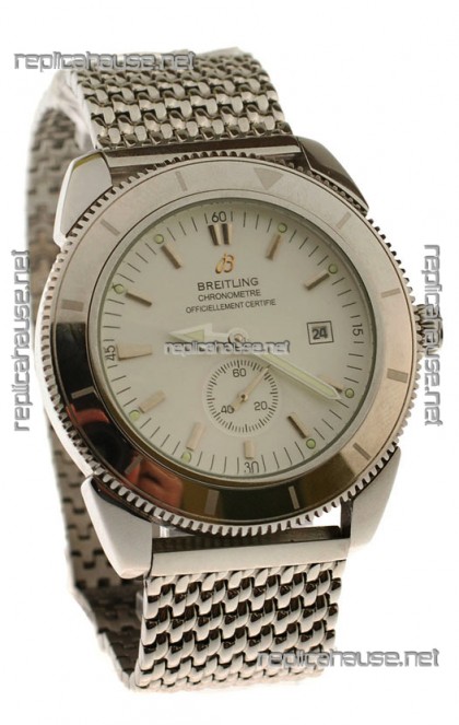 Breitling Chronometre Japanese Replica Automatic Watch in Steel Strap