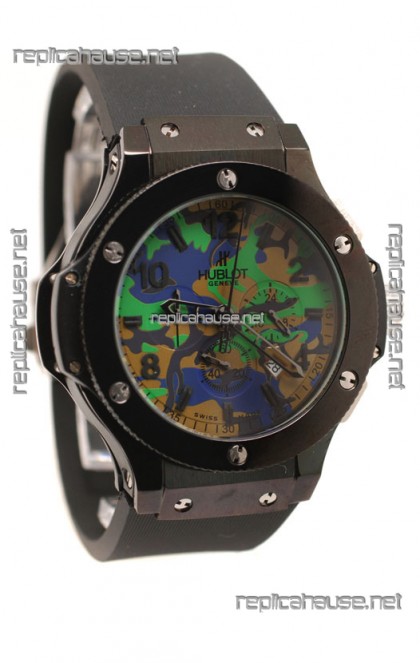 Hublot Big Bang Commando Green Camouflage Japanese Watch