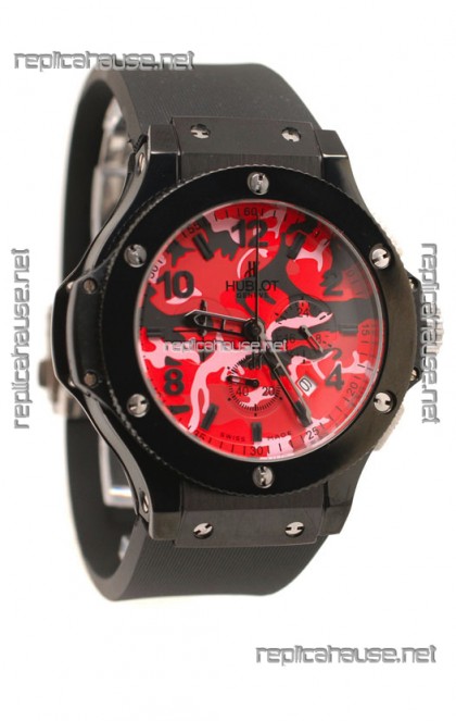 Hublot Big Bang Commando Red Camouflage Japanese Watch