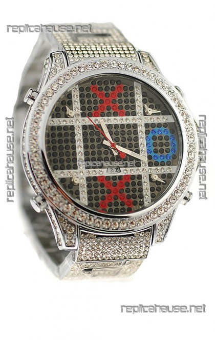 Jacob & Co Diamond Japanese Replica Watch in Black Dial