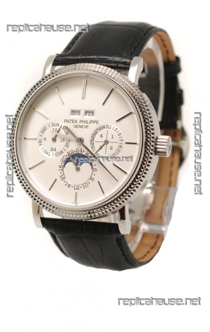 Patek Philippe Grand Complications Japanese Steel Watch in White Dial