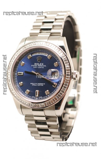 Rolex Day Date Silver Japanese Replica Watch