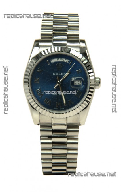 Rolex Day Date-Silver Swiss Replica Watch
