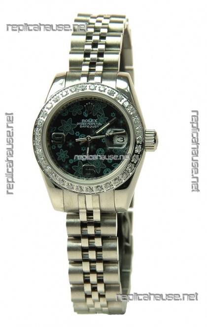 Rolex Floral Motif Datejust Ladies Replica Watch