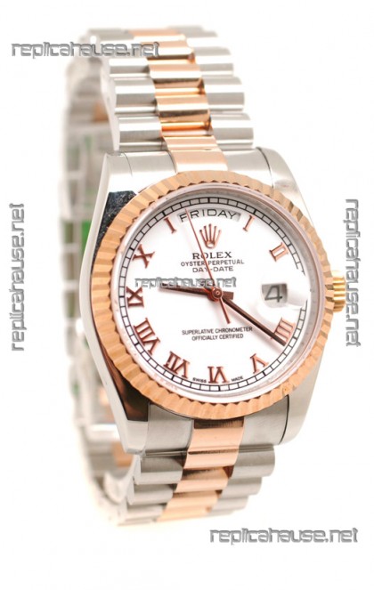 Rolex Day Date Two Tone Swiss Replica Watch