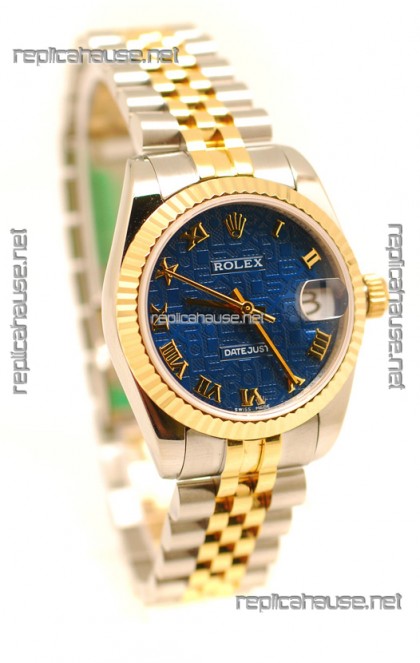 Rolex DateJust Mid-Sized Japanese Replica Two Tone Watch