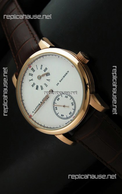 A.Lange & Sohne Cortes de Geneve Decorative Bridges Classic Replica Rose Gold Watch 