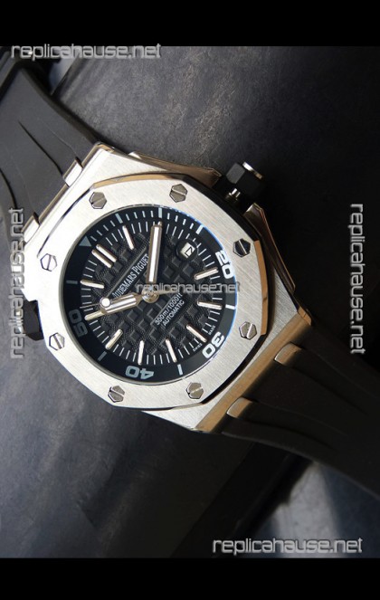 Audemars Piguet Scuba Japanese Replica Watch Black Dial