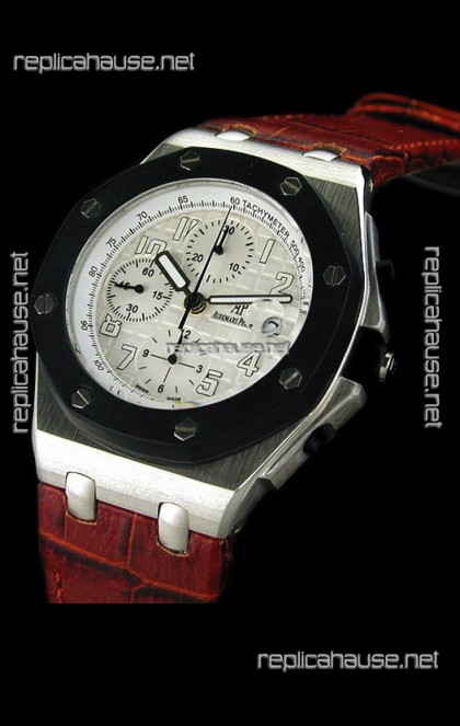 Audemars Piguet Royal Oak Watch in Rubber Bezel - Secs hand 9 O Clock