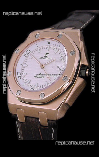 Audemars Piguet Royal Oak Scuba Wempe Swiss Watch in Gold