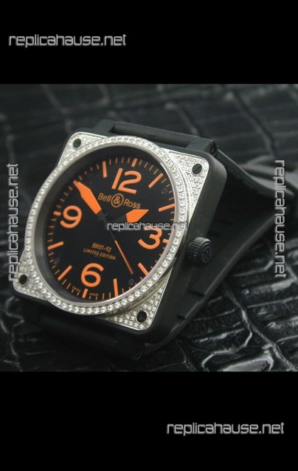 Bell and Ross BR01 92 Swiss Watch with Diamonds Bezel