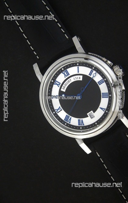 Breguet De La Marine Swiss Replica Watch in Black & White Dial