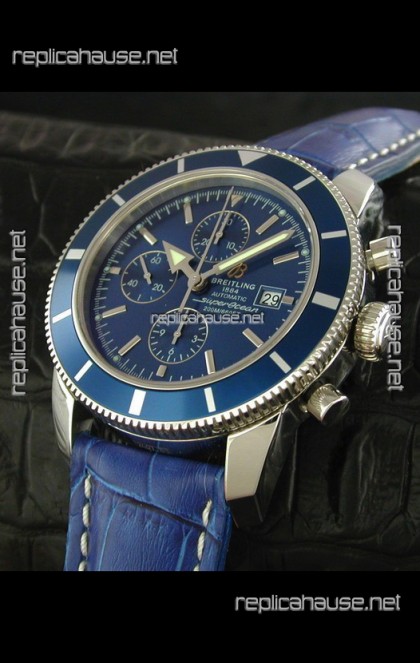Breitling Superocean Swiss Replica Watch in Blue Dial