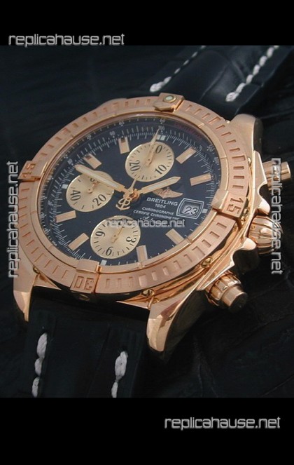 Breitling Windrider Swiss Replica Watch in Black Dial