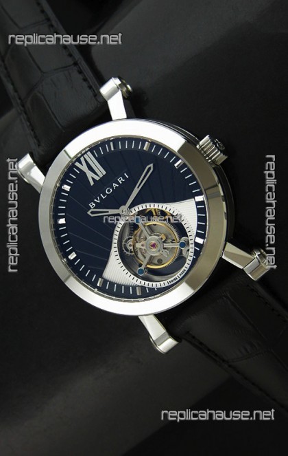 Bvlgari Sotirio Swiss Replica Tourbillon Watch in Blue Dial