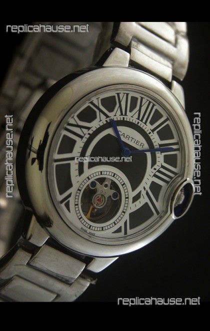 Cartier Ballon de Japanese Replica Watch in Black layerd Dial