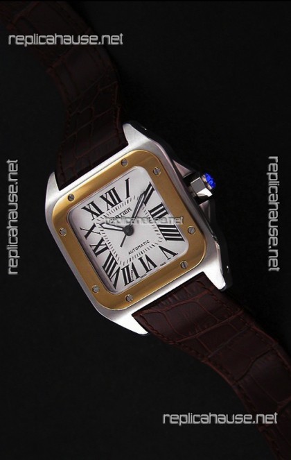 Cartier Santos in Swiss Replica Watch in White Dial