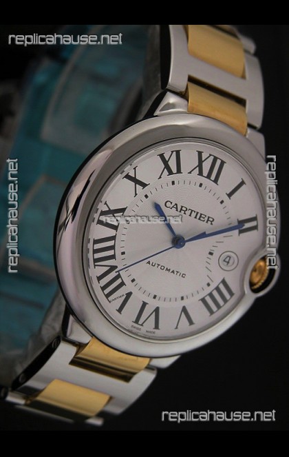 Ballon De Bleu Cartier Swiss Automatic Watch in Two Tone