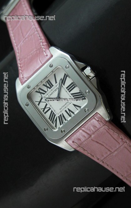 Cartier Santos in Swiss Replica Watch White Dial