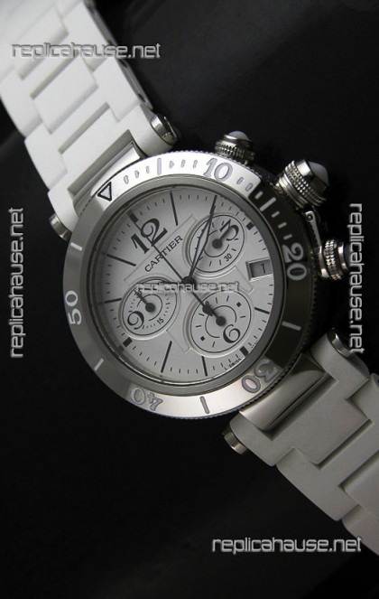 Cartier Pasha de Ladies Replica Watch in White Dial