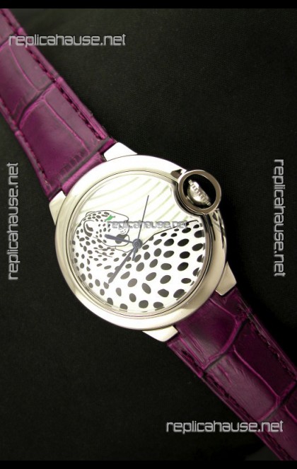 Ballon De Cartier Watch in Leopard Dial