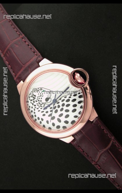 Ballon De Cartier Watch in Pink Gold Casing