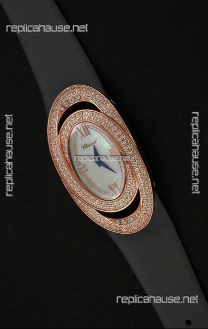 Chopard Xtravagza Swiss Replica Watch in Black Strap